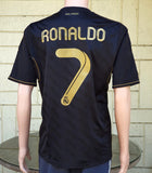SPANISH LA LIGA REAL MADRID 2011-2012 LA LIGA CHAMPION JERSEY RONALDO 7 AWAY ADIDAS HOME SHIRT CAMISETA M
