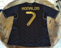 SPANISH LA LIGA REAL MADRID 2011-2012 LA LIGA CHAMPION JERSEY RONALDO 7 AWAY ADIDAS HOME SHIRT CAMISETA M