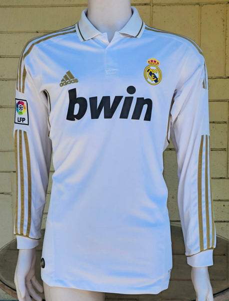 SPANISH LA LIGA REAL MADRID 2011-2012 LA LIGA CHAMPION JERSEY ADIDAS HOME LS SHIRT CAMISETA M