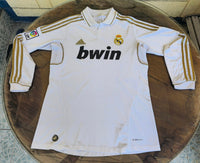 SPANISH LA LIGA REAL MADRID 2011-2012 LA LIGA CHAMPION JERSEY ADIDAS HOME LS SHIRT CAMISETA M