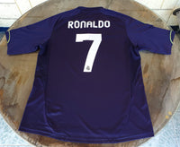 SPANISH LA LIGA REAL MADRID 2012-2013 LA LIGA CHAMPION JERSEY ADIDAS RONALDO 7 AWAY SHIRT CAMISETA L