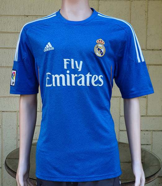 SPANISH LA LIGA REAL MADRID 2013-2014 UEFA LEAGUE CHAMPION JERSEY ADIDAS AWAY SHIRT CAMISETA L