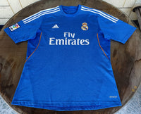 SPANISH LA LIGA REAL MADRID 2013-2014 UEFA LEAGUE CHAMPION JERSEY ADIDAS AWAY SHIRT CAMISETA L