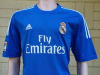 SPANISH LA LIGA REAL MADRID 2013-2014 UEFA LEAGUE CHAMPION JERSEY ADIDAS AWAY SHIRT CAMISETA L