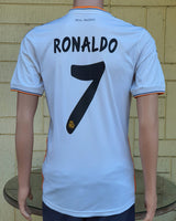 SPANISH LA LIGA REAL MADRID 2013-2014 UEFA LEAGUE CHAMPION JERSEY ADIDAS RONALDO 7 SHIRT CAMISETA S