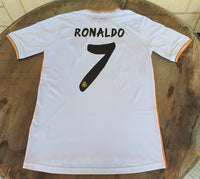 SPANISH LA LIGA REAL MADRID 2013-2014 UEFA LEAGUE CHAMPION JERSEY ADIDAS RONALDO 7 SHIRT CAMISETA S