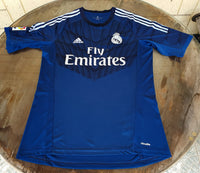 SPANISH LA LIGA REAL MADRID 2014-2015 FIFA CLUB WORLD CUP CHAMPION JERSEY ADIDAS CASILLAS 1 GOALKEEPER  SHIRT CAMISETA L