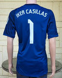 SPANISH LA LIGA REAL MADRID 2014-2015 FIFA CLUB WORLD CUP CHAMPION JERSEY ADIDAS CASILLAS 1 GOALKEEPER  SHIRT CAMISETA L