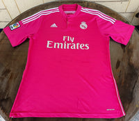 SPANISH LA LIGA REAL MADRID 2014-2015 FIFA CLUB WORLD CUP CHAMPION JERSEY ADIDAS JAMES 10 AWAY SHIRT CAMISETA XL