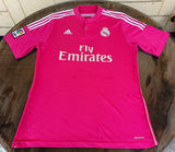 SPANISH LA LIGA REAL MADRID 2014-2015 FIFA CLUB WORLD CUP CHAMPION JERSEY ADIDAS JAMES 10 AWAY SHIRT CAMISETA XL