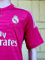 SPANISH LA LIGA REAL MADRID 2014-2015 FIFA CLUB WORLD CUP CHAMPION JERSEY ADIDAS JAMES 10 AWAY SHIRT CAMISETA XL