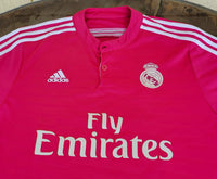 SPANISH LA LIGA REAL MADRID 2014-2015 FIFA CLUB WORLD CUP CHAMPION JERSEY ADIDAS JAMES 10 AWAY SHIRT CAMISETA XL