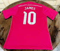 SPANISH LA LIGA REAL MADRID 2014-2015 FIFA CLUB WORLD CUP CHAMPION JERSEY ADIDAS JAMES 10 AWAY SHIRT CAMISETA XL