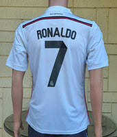 SPANISH LA LIGA REAL MADRID 2014-2015 FIFA CLUB WORLD CUP CHAMPION JERSEY ADIDAS RONALDO 7 HOME SHIRT CAMISETA S