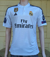 SPANISH LA LIGA REAL MADRID 2014-2015 FIFA CLUB WORLD CUP CHAMPION JERSEY ADIDAS HOME SHIRT CAMISETA S