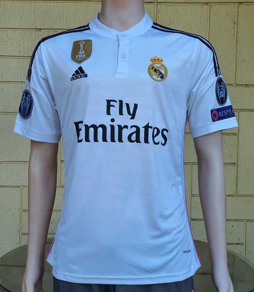 SPANISH LA LIGA REAL MADRID 2014-2015 FIFA CLUB WORLD CUP CHAMPION JERSEY ADIDAS HOME SHIRT CAMISETA S