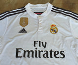 SPANISH LA LIGA REAL MADRID 2014-2015 FIFA CLUB WORLD CUP CHAMPION JERSEY ADIDAS HOME SHIRT CAMISETA S