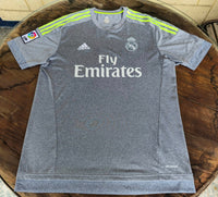 SPANISH LA LIGA REAL MADRID 2014-2015 UEFA CHAMPIONS LEAGUE WINNER RONALDO 7 AWAY ADIDAS JERSEY CAMISETA  LARGE # AA2219