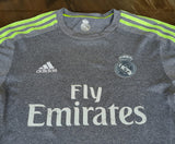 SPANISH LA LIGA REAL MADRID 2015-2016 UEFA CHAMPIONS LEAGUE CHAMPION JERSEY ADIDAS AWAY SHIRT CAMISETA S