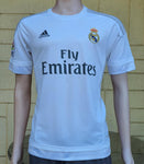 SPANISH LA LIGA REAL MADRID 2015-2016 UEFA CHAMPIONS LEAGUE CHAMPION JERSEY ADIDAS HOME SHIRT CAMISETA S