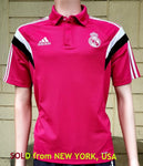 SPANISH LA LIGA REAL MADRID 2014-2015 UEFA SUPER CUP & FIFA CLUB WORLD CUP CHAMPION AUTHENTIC ADIDAS CLIMALITE POLO SHIRT CAMISETA MEDIUM CODE # F84281  SOLD !!!