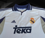 SPANISH LA LIGA REAL MADRID 2000 -2001 LA LIGA CHAMPION RAUL 10 HOME JERSEY ADIDAS SHIRT CAMISETA LARGE