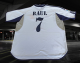 SPANISH LA LIGA REAL MADRID 2000 -2001 LA LIGA CHAMPION RAUL 10 HOME JERSEY ADIDAS SHIRT CAMISETA LARGE