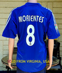 SPANISH LA LIGA REAL MADRID 2004-2005 LA LIGA 2ND PLACE MORIENTES 8 THIRD JERSEY ADIDAS SHIRT CAMISETA XL  #367817  SOLD !!!