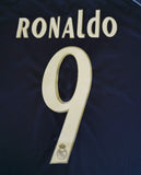 SPANISH LA LIGA REAL MADRID 2005-2006 AWAY JERSEY LEGENDARY RONALDO 9 ADIDAS SHIRT LARGE