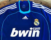SPANISH LA LIGA REAL MADRID 2008-2009 SUPER COPA DE ESPANA CHAMPION JERSEY ADIDAS VAN DER VAART 23 AWAY SHIRT CAMISETA XL
