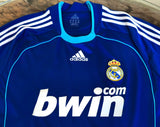 SPANISH LA LIGA REAL MADRID 2008-2009 SUPER COPA DE ESPANA CHAMPION JERSEY ADIDAS VAN DER VAART 23 AWAY SHIRT CAMISETA XL