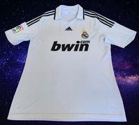 SPANISH LA LIGA REAL MADRID 2008-2009 SUPERCOPA CHAMPION v. NISTELROOY 17 HOME JERSEY ADIDAS SHIRT L # 315118