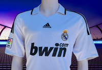 SPANISH LA LIGA REAL MADRID 2008-2009 SUPERCOPA CHAMPION v. NISTELROOY 17 HOME JERSEY ADIDAS SHIRT L # 315118