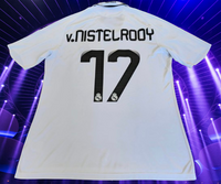 SPANISH LA LIGA REAL MADRID 2008-2009 SUPERCOPA CHAMPION v. NISTELROOY 17 HOME JERSEY ADIDAS SHIRT L # 315118