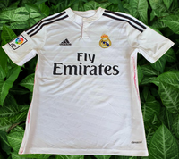 SPANISH LA LIGA REAL MADRID 2014-2015 UEFA SUPER CUP & FIFA CLUB WORLD CUP CHAMPION RONALDO 7 JERSEY ADIDAS SHIRT CAMISETA 13-14 YRS # F49664