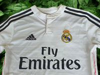 SPANISH LA LIGA REAL MADRID 2014-2015 UEFA SUPER CUP & FIFA CLUB WORLD CUP CHAMPION RONALDO 7 JERSEY ADIDAS SHIRT CAMISETA 13-14 YRS # F49664