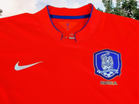 SOUTH KOREA FIFA WORLD CUP 2014 QUALIFICATION HOME JERSEY NIKE SHIRT LARGE # 620893-604