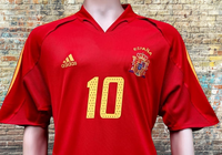 SPAIN 2004 EURO QUARTER-FINALS MOREINTES 10 HOME JERSEY ADIDAS SHIRT CAMISETA  LARGE  # 348273