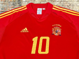 SPAIN 2004 EURO QUARTER-FINALS MOREINTES 10 HOME JERSEY ADIDAS SHIRT CAMISETA  LARGE  # 348273