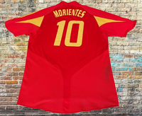 SPAIN 2004 EURO QUARTER-FINALS MOREINTES 10 HOME JERSEY ADIDAS SHIRT CAMISETA  LARGE  # 348273