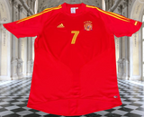 SPAIN 2004 EURO QUARTER-FINALS LEGENDARY RAUL 7 HOME JERSEY ADIDAS SHIRT CAMISETA  MEDIUM  # 348273