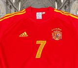 SPAIN 2004 EURO QUARTER-FINALS LEGENDARY RAUL 7 HOME JERSEY ADIDAS SHIRT CAMISETA  MEDIUM  # 348273