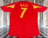 SPAIN 2004 EURO QUARTER-FINALS LEGENDARY RAUL 7 HOME JERSEY ADIDAS SHIRT CAMISETA  MEDIUM  # 348273