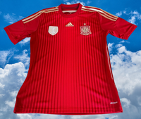 SPAIN 2014 WORLD CUP QUALIFICATION HOME JERSEY ADIDAS CLIMACOOL SHIRT CAMISETA MEDIUM  # G85279