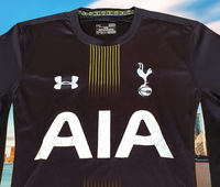 ENGLISH PREMIER TOTTENHAM HOTSPUR 2014-2015 LEAGUE CUP RUNNER-UP AWAY JERSEY UNDER AMOUR SHIRT S/M  # 1238384