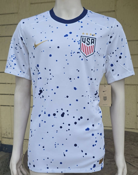 USA 2023 WORLD CUP WHITE SPLATTER 4 STAR HOME JERSEY NIKE SHIRT # DR3972-101  L,M,S
