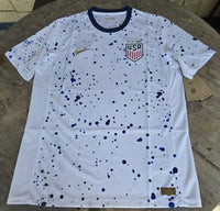 USA 2023 WORLD CUP WHITE SPLATTER 4 STAR HOME JERSEY NIKE SHIRT # DR3972-101  L,M,S