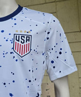 USA 2023 WORLD CUP WHITE SPLATTER 4 STAR HOME JERSEY NIKE SHIRT # DR3972-101  L,M,S