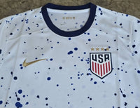 USA 2023 WORLD CUP WHITE SPLATTER 4 STAR HOME JERSEY NIKE SHIRT # DR3972-101  L,M,S