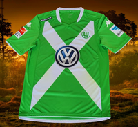 GERMAN BUNDESLIGA VFL WOLFSBURG 2014-2015 DFB-POKAL ZHANG 29 HOME KAPPA JERSEY SHIRT TRIKOT LARGE